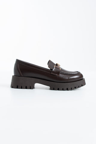 Santos Kadın Toka Detaylı Loafer Kahve