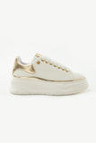 Moon Kadın Metal Detaylı Sneaker Beyaz/Gold